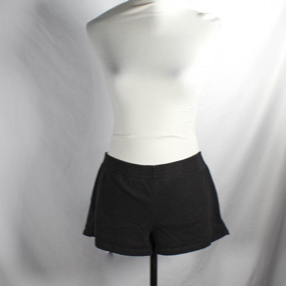 Black Elastic Waist Women’s Shorts Juniors Size 11/13, Comfy Cotton Blend